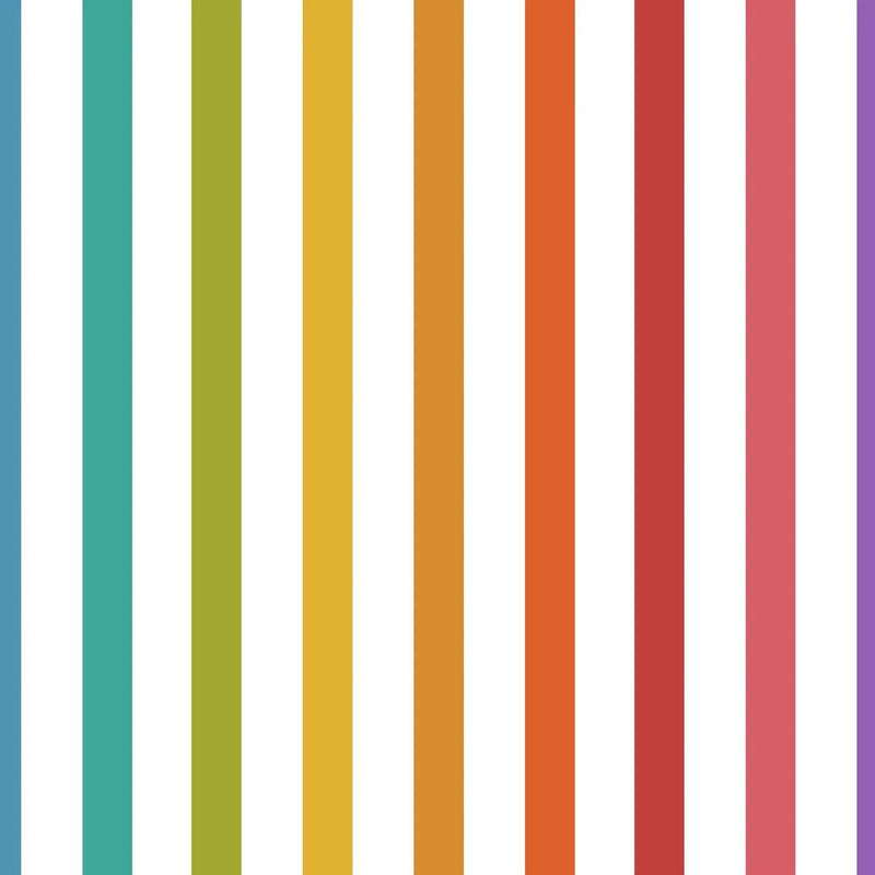 Papier peint tapisserie rayures multicolores — autocollant