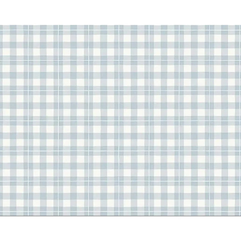 Papier peint tapisserie tartan écossais bleu et blanc — autocollant