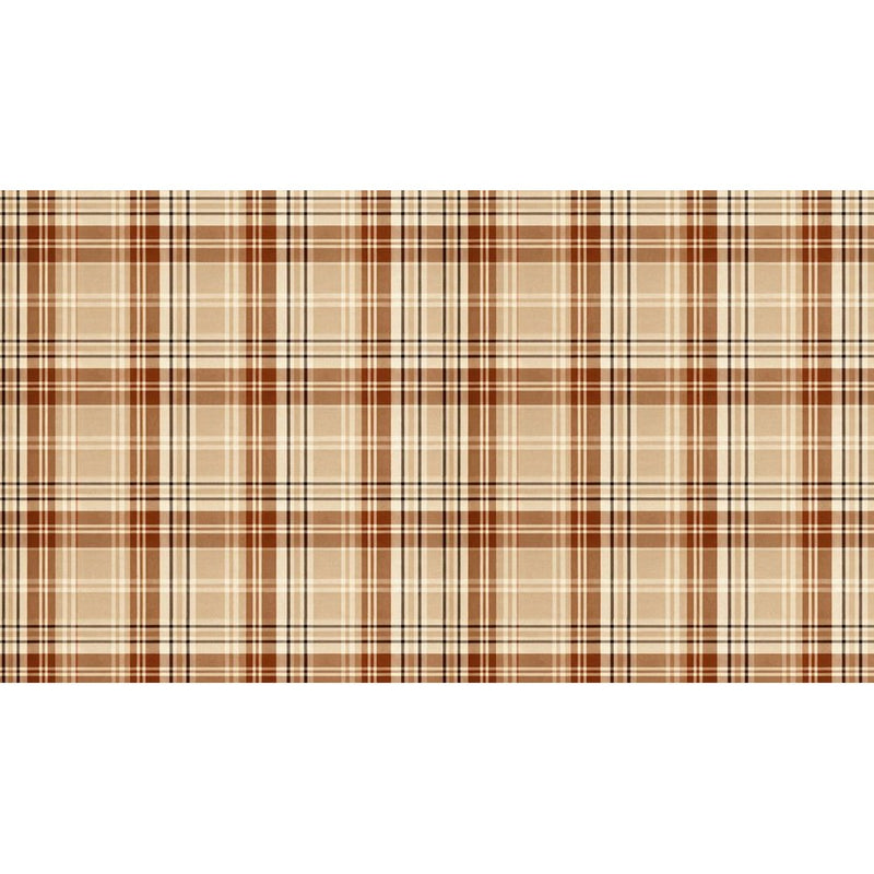 Papier peint tapisserie tartan écossais marron et beige — autocollant