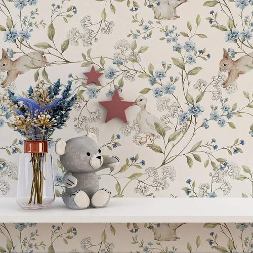 Papier peint tapisserie toile de Jouy pour chambre d'enfant - Papierpeint - panoramique.fr