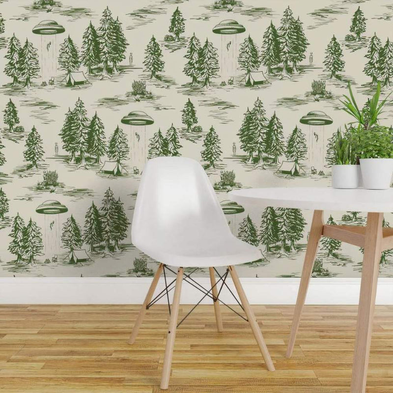Papier peint tapisserie toile de Jouy moderne graphique — intissé mat premium