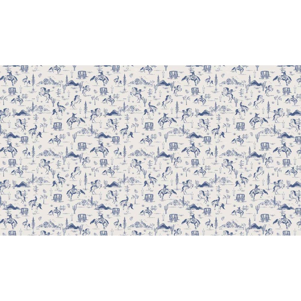 Papier peint tapisserie toile de Jouy revisitée - motif