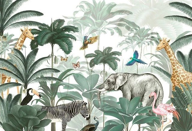 Papier peint vintage savane — intissé mat premium