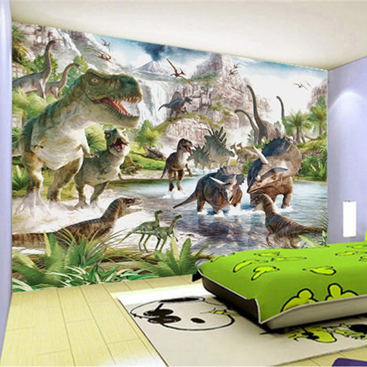 Papier Peint Mural Pays Des Dinosaures Walltastic