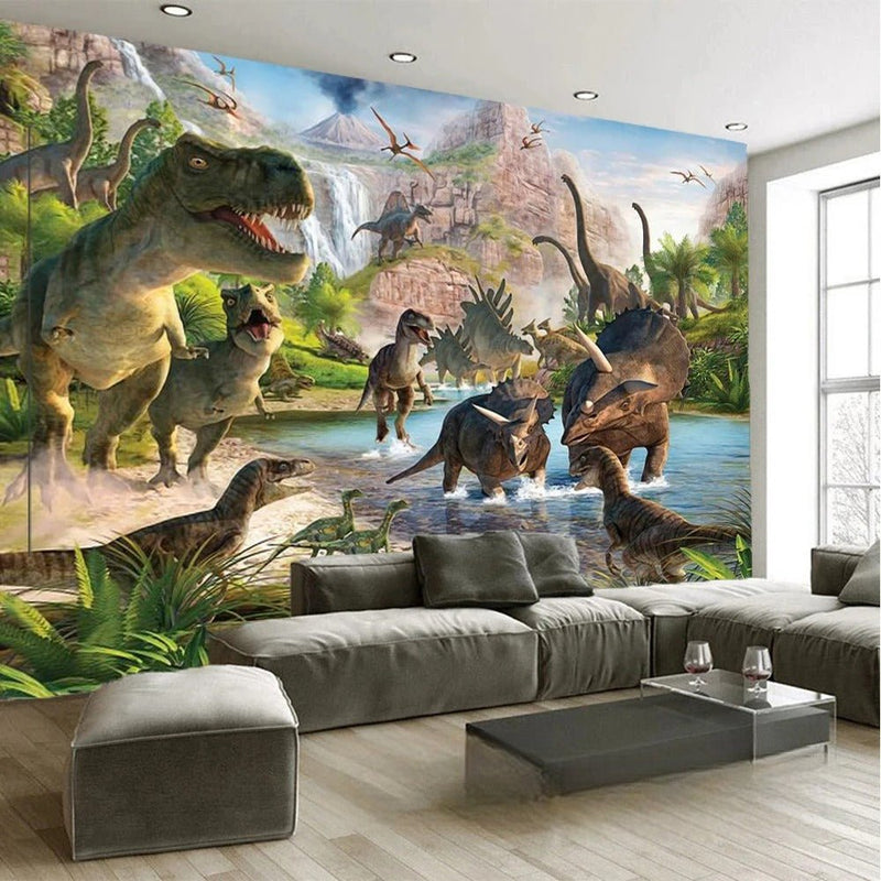 Chambre Papier Peint Dinosaure — autocollant