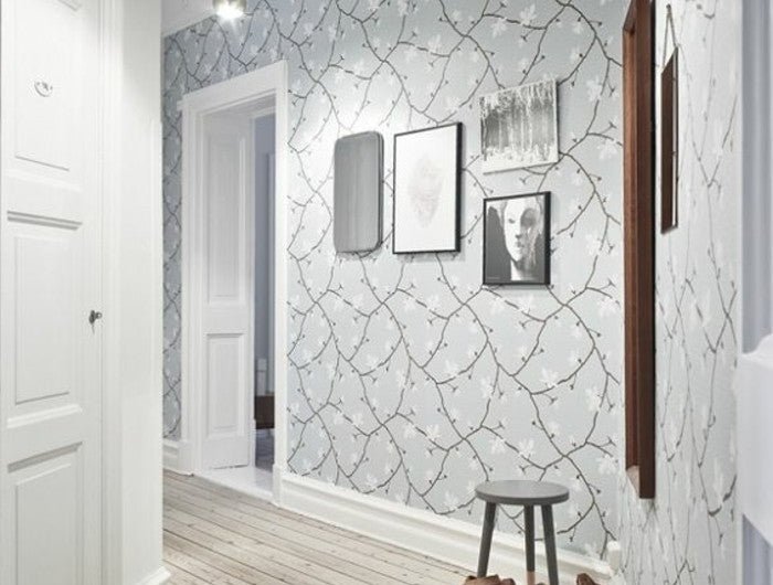 Couloir papier peint design — intissé mat premium