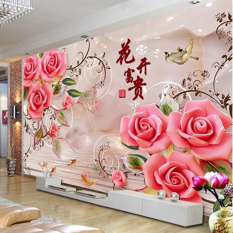 Papier peint 3d fleur - motif