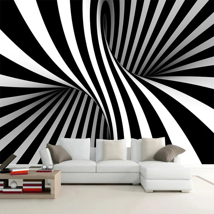 Papier Peint Abstrait Noir Et Blanc - Papierpeint-panoramique.fr
