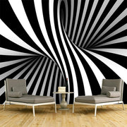 Papier Peint Abstrait Noir Et Blanc - Papierpeint-panoramique.fr