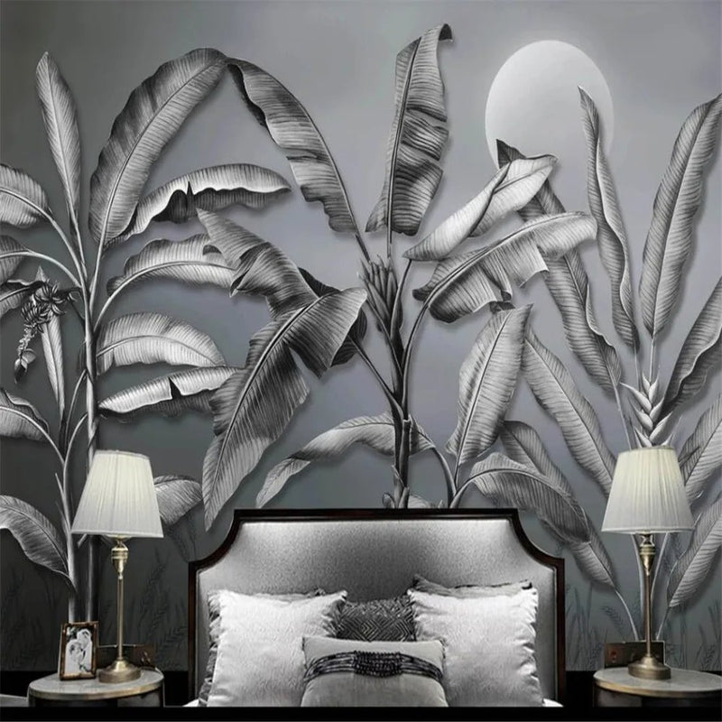 Papier Peint Baroque Noir Et Blanc — intissé mat premium