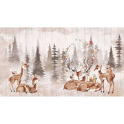 papier-peint-biche-foret-motif