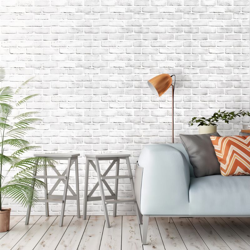 Papier peint brique clair — intissé mat premium