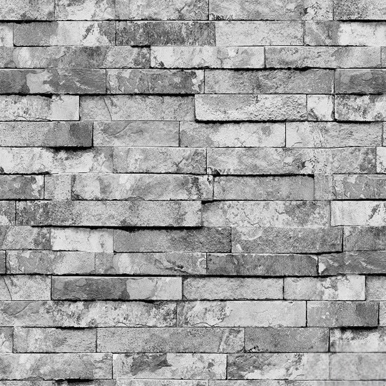 Papier peint brique gris et blanc — autocollant