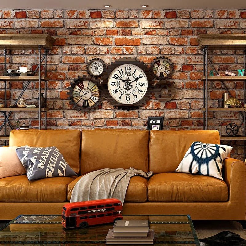 Papier peint brique industriel — autocollant