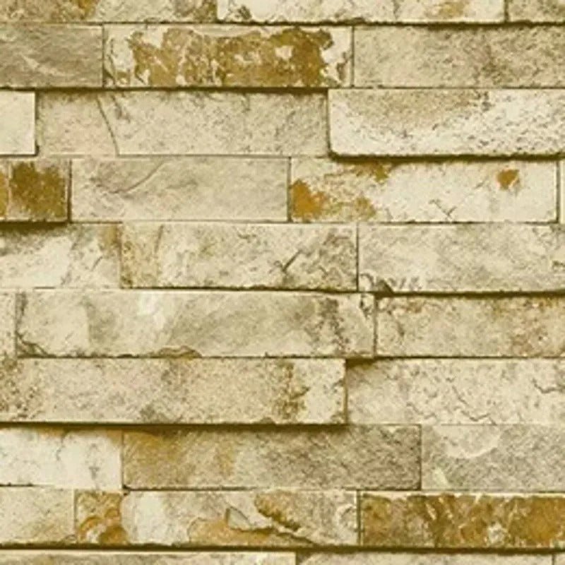 Papier peint brique jaune — intissé mat premium