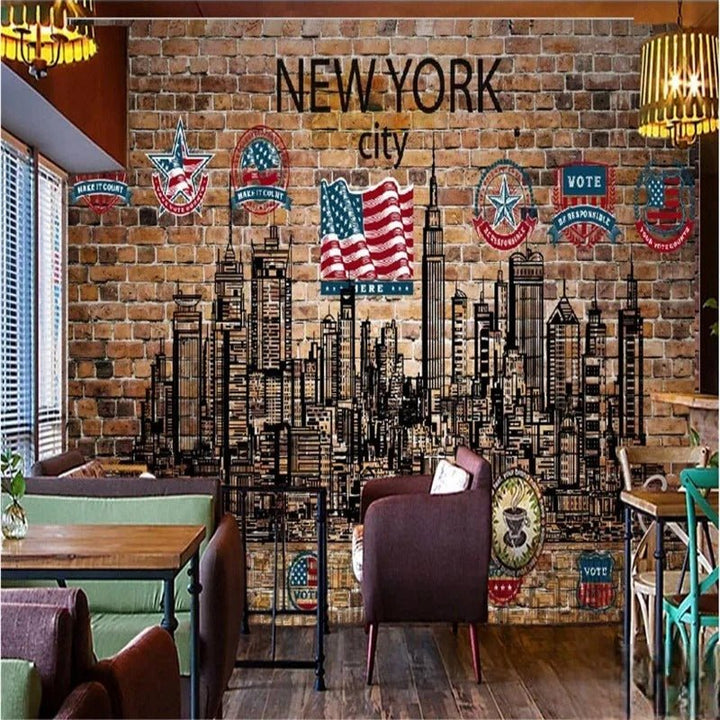Papier peint brique new york - Papierpeint-panoramique.fr