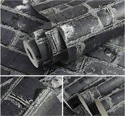 Papier peint brique noir salon - Papierpeint-panoramique.fr