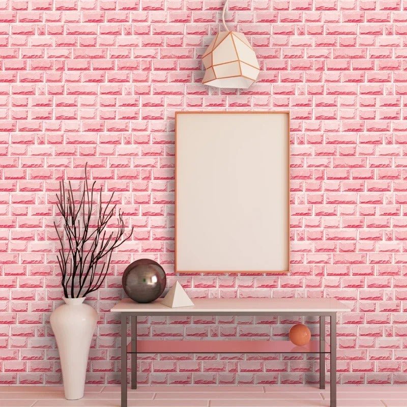 Papier peint brique rose - Papierpeint-panoramique.fr
