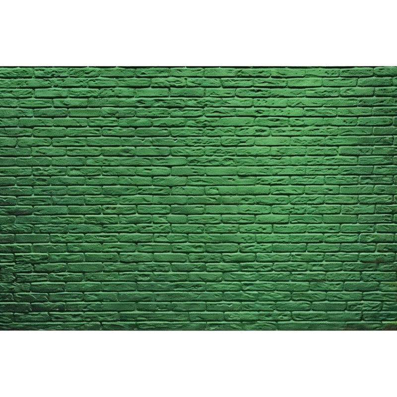 Papier peint brique verte — autocollant