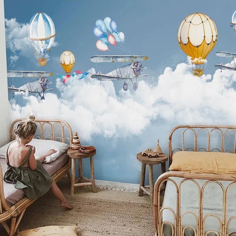 Papier peint chambre bebe garcon — intissé mat premium