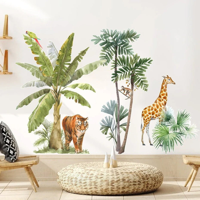 Papier peint chambre bebe savane — intissé mat premium