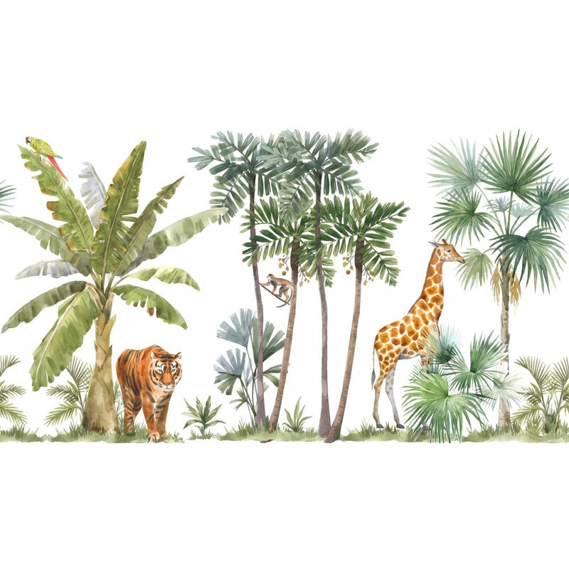 Papier peint chambre bebe savane — autocollant
