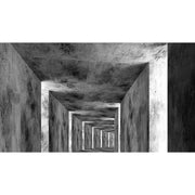 papier-peint-couloir-gris-motif