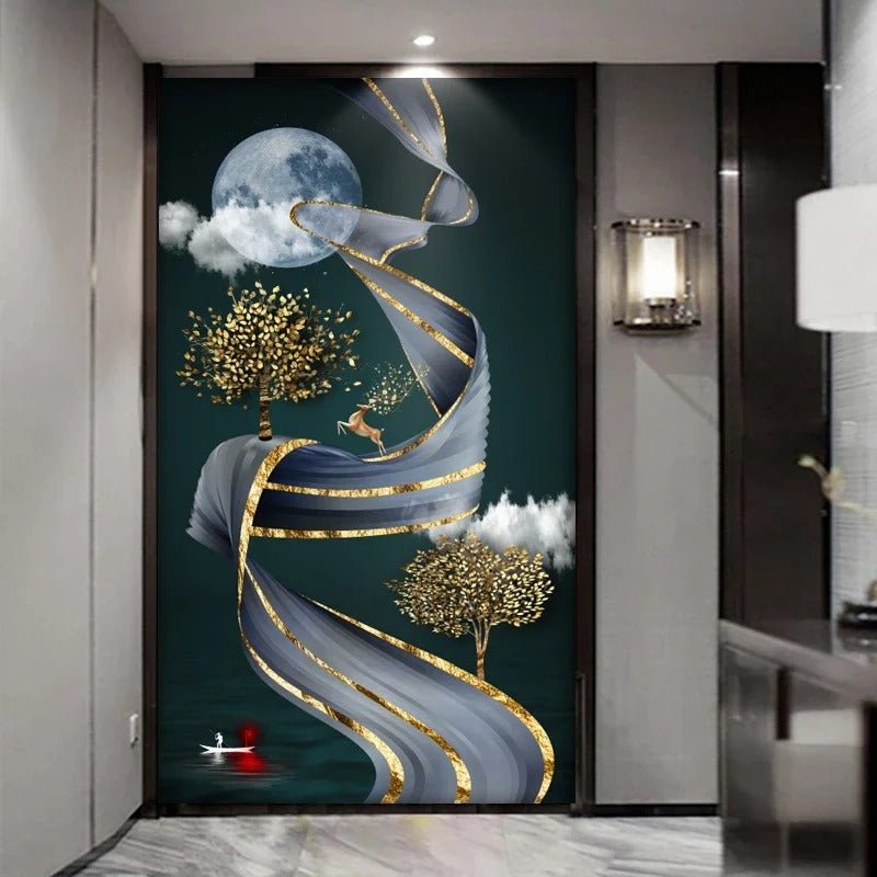 Papier peint couloir tendance — intissé mat premium