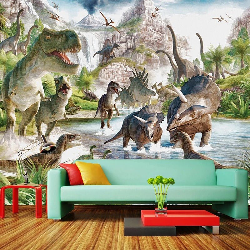 Papier Peint Dinosaure 3D — autocollant