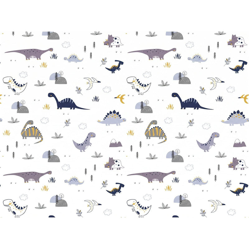 Papier Peint Dinosaure Fond Blanc — autocollant