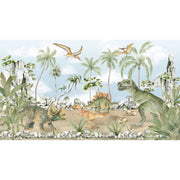 papier-peint-dinosaure-vert-motif