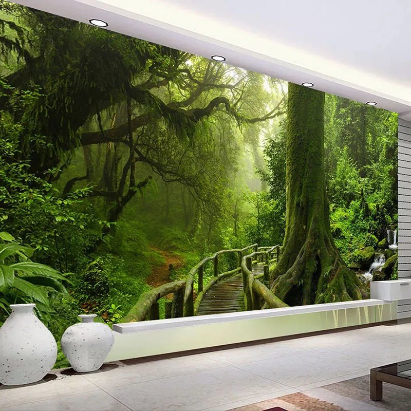Papier Peint Effet Foret — intissé mat premium