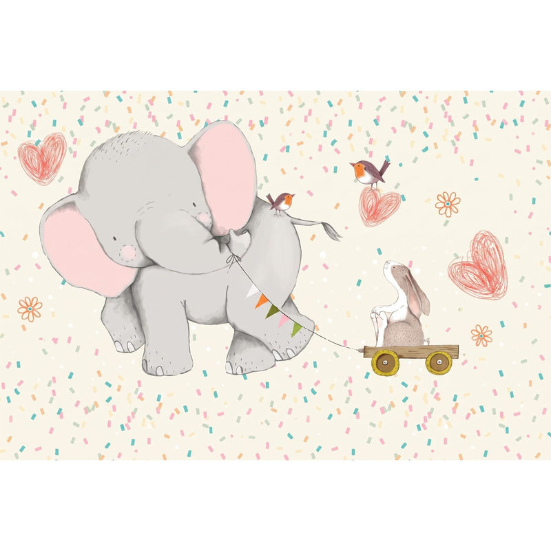 Papier peint elephant bebe — autocollant