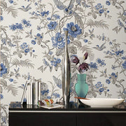 Papier peint fleur bleu - Papierpeint-panoramique.fr