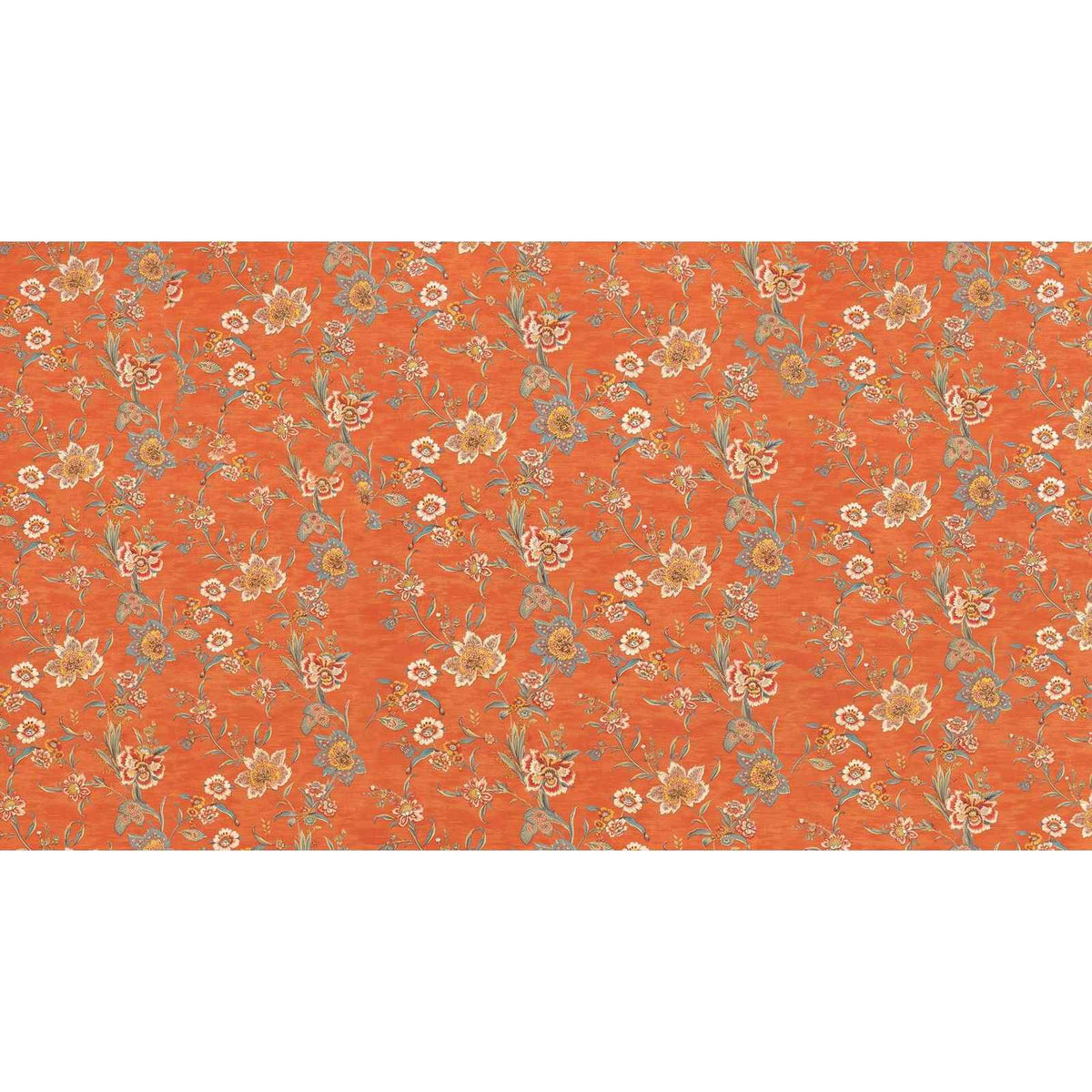 Papier peint fleur orange - motif