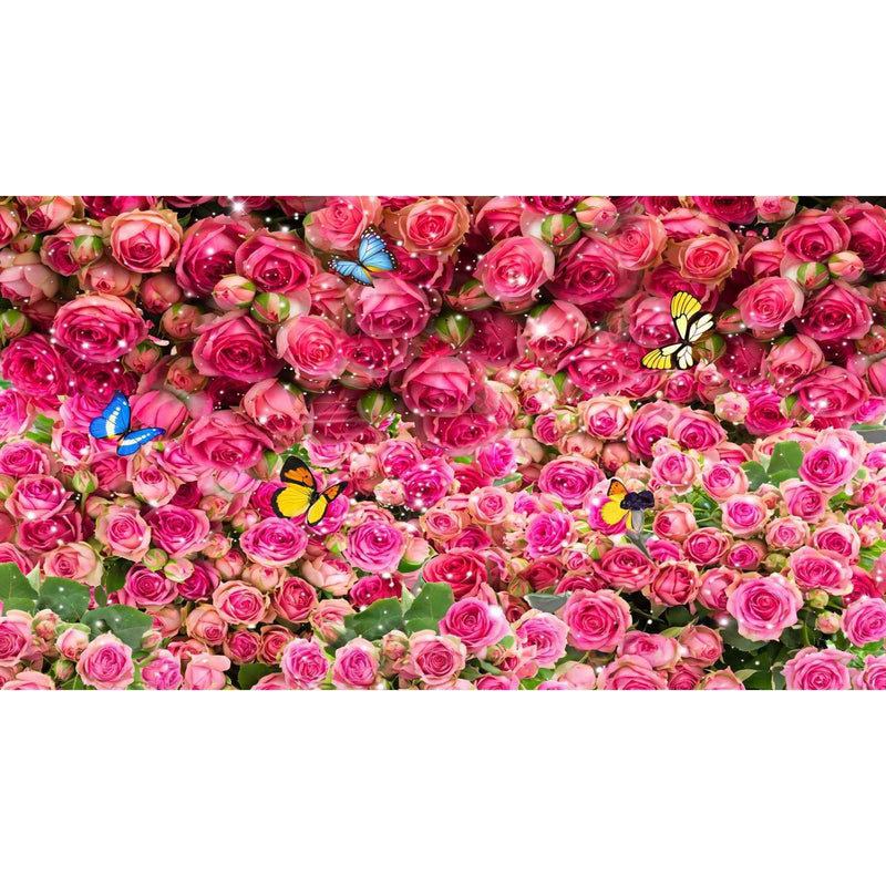 Papier peint fleur rose — autocollant