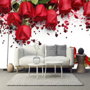 Papier peint fleur rouge - Papierpeint-panoramique.fr