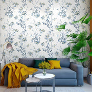 Papier peint fleuri vert d'eau - Papierpeint-panoramique.fr