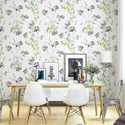 Papier peint fleuri vert d'eau - Papierpeint-panoramique.fr