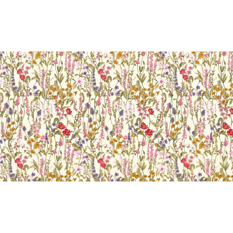 Papier peint fleuri vintage — autocollant