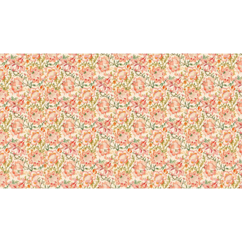 Papier peint fleuri vintage rose — autocollant