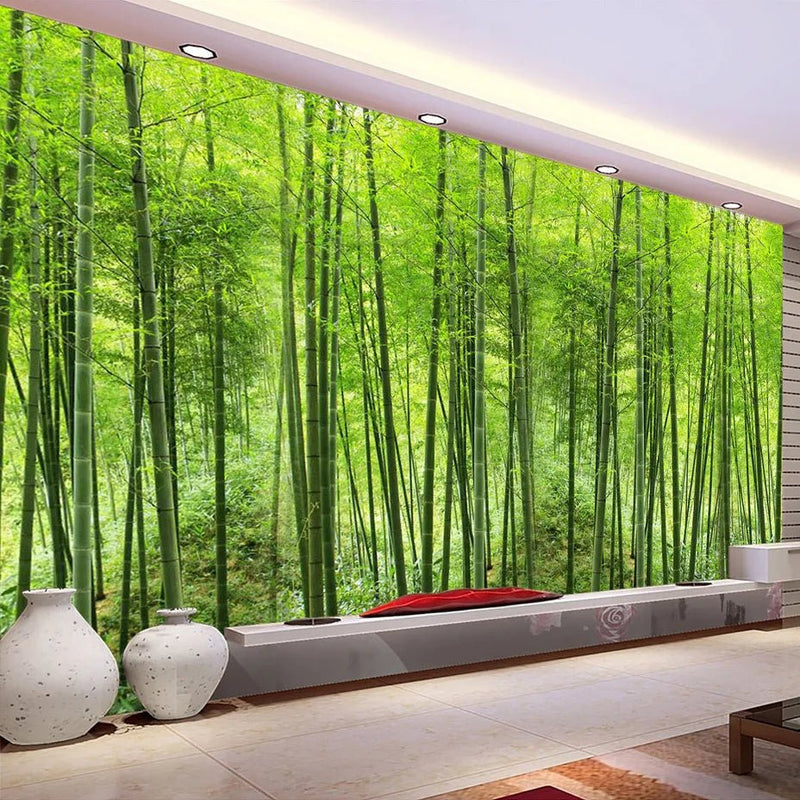 Papier Peint Foret Bambou — intissé mat premium