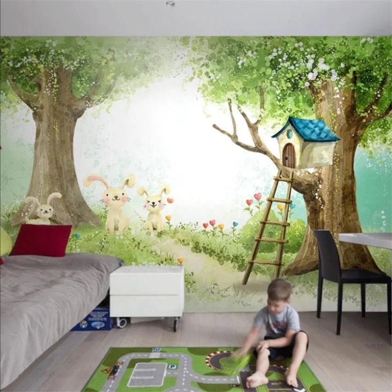 Papier Peint Foret Bebe — intissé mat premium