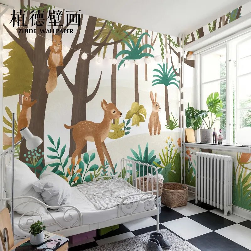 Papier Peint Foret Dessin — intissé mat premium