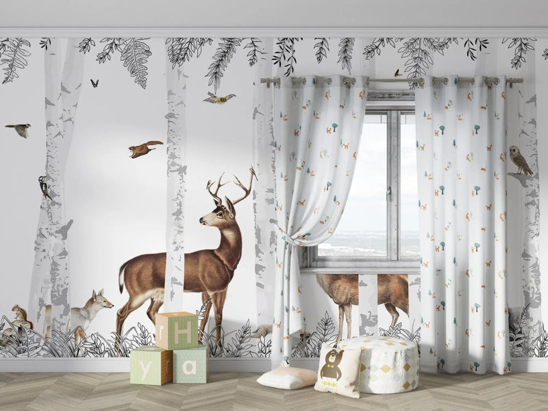 Papier Peint Foret Enfant — autocollant