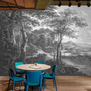 Papier Peint Foret Noir Et Blanc - Papierpeint-panoramique.fr