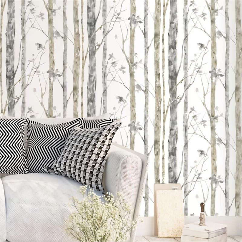 Papier Peint Foret Scandinave — autocollant