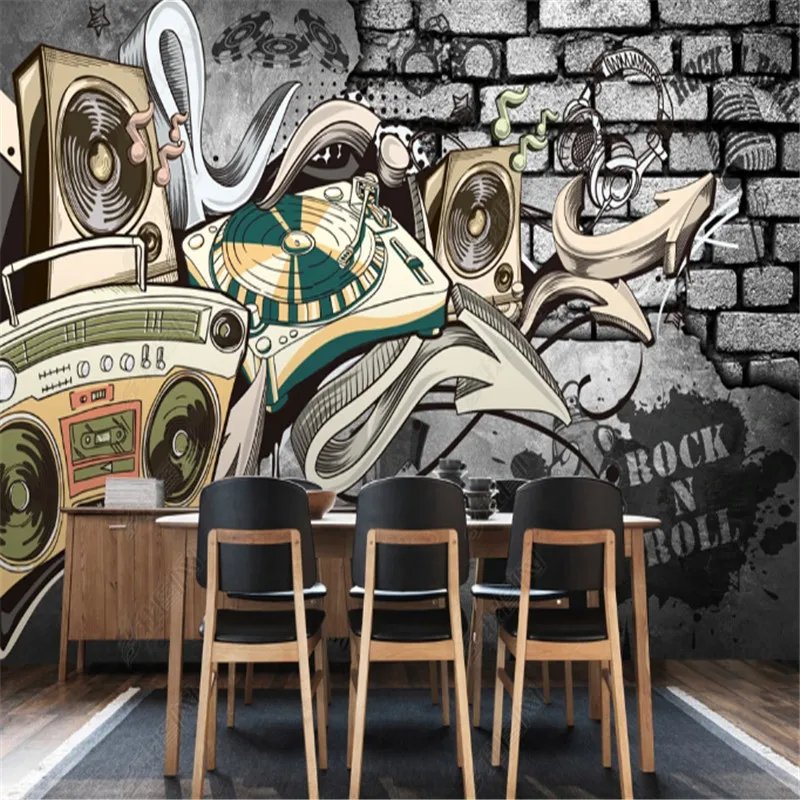 Papier Peint Graffiti Noir Et Blanc — intissé mat premium