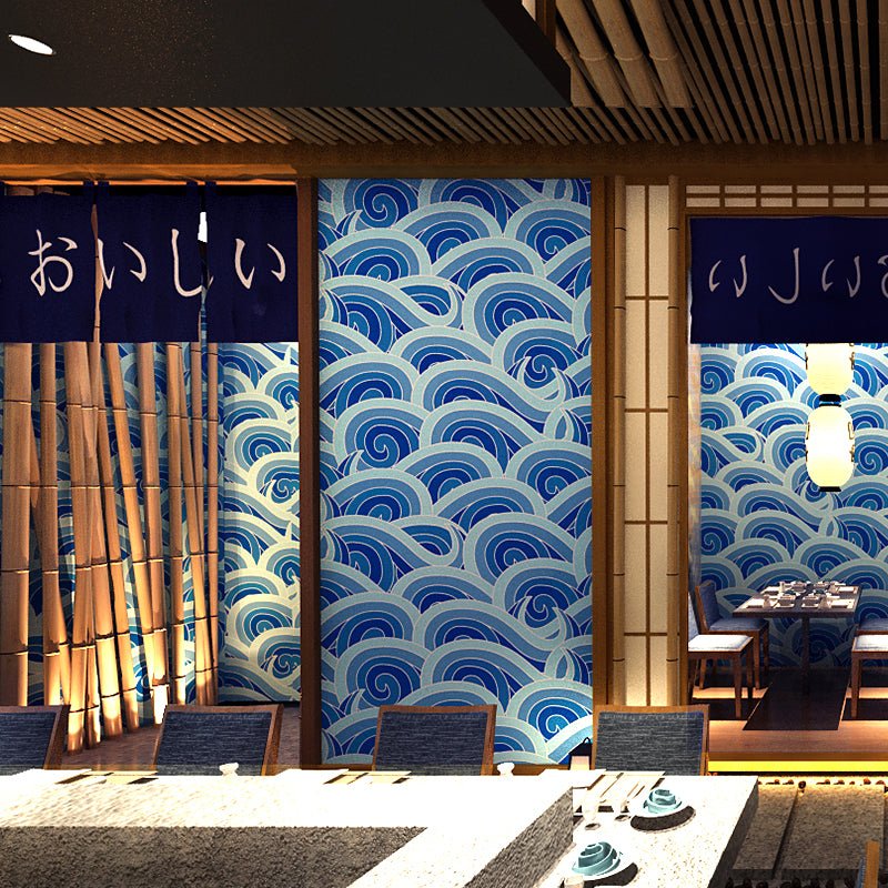 Papier Peint Japonais Bleu - Papierpeint-panoramique.fr