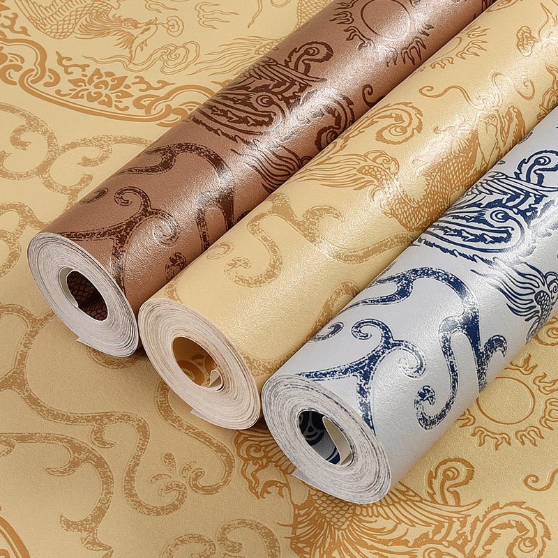 Papier Peint Japonais Jaune — autocollant